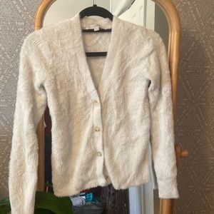 Loft - White Cozy Cardigan